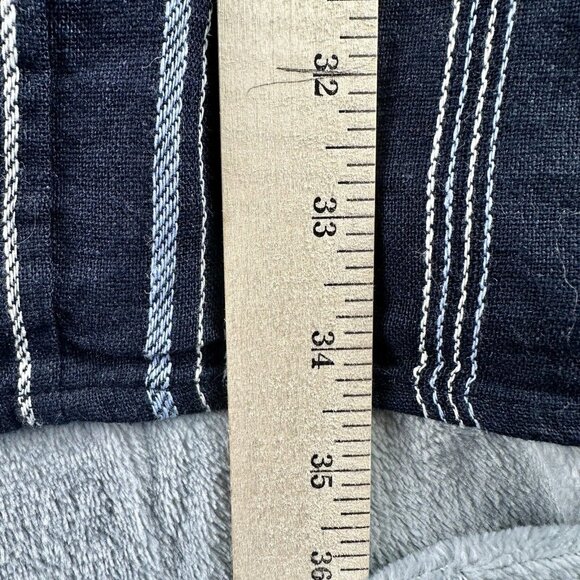 Ellen Tracy Tie Front Linen Blend Dress Size Small Navy White Stripe $129 NWT - Picture 5 of 16